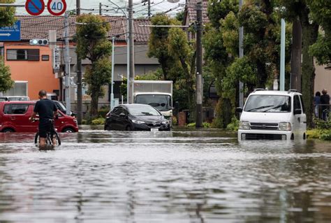 Rescuers in Japan search for 3 missing in or near rivers swollen by heavy rains last week